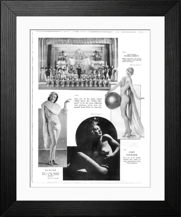 Framed Print : Scenes from the show Revue Folies Bergere at the French Casino, Chicago Framed Print : Scenes from the show Revue Folies Bergere at the French Casino, Chicago