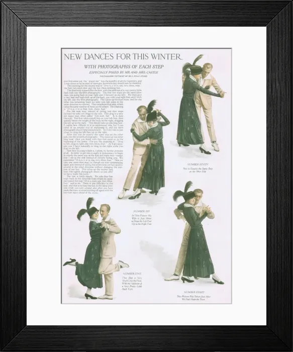 Framed Print : Mr & Mrs Vernon Castles New Dances for the Winter (part 2 of 2) Framed Print : Mr & Mrs Vernon Castles New Dances for the Winter (part 2 of 2)