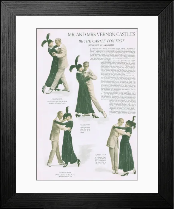 Framed Print : Mr & Mrs Vernon Castles New Dances for the Winter (part 1 of 2) Framed Print : Mr & Mrs Vernon Castles New Dances for the Winter (part 1 of 2)