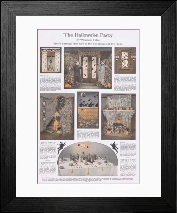 Framed Print : Ideas for a Hallowe en Party, 1914 Date: 1914 Framed Print : Ideas for a Hallowe en Party, 1914 Date: 1914