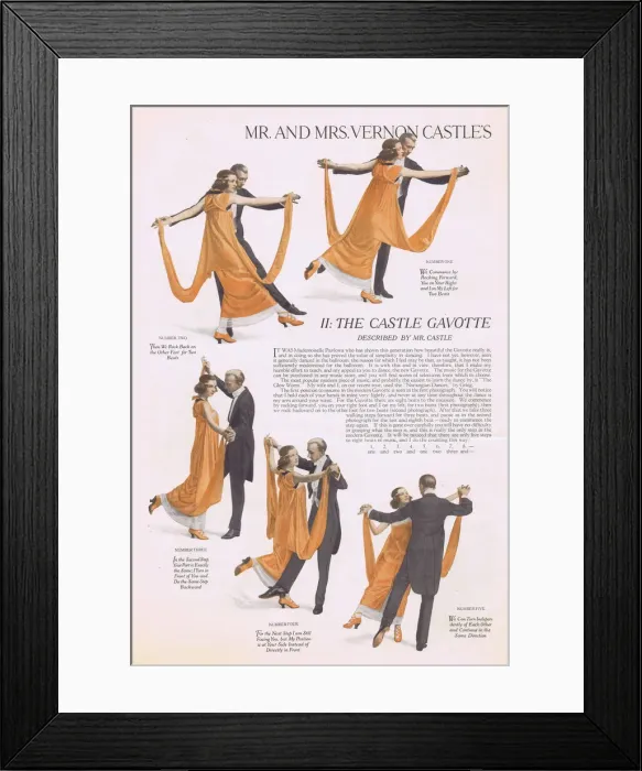 Framed Print : Mr & Mrs Vernon Castles New Dances for the Winter (part 1 of 2) Framed Print : Mr & Mrs Vernon Castles New Dances for the Winter (part 1 of 2)