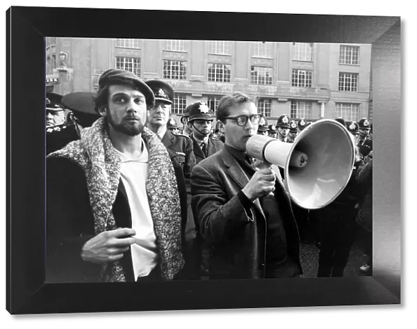 Demonstration in London -- the man on the left is probably Sid Rawle (1945-2010)