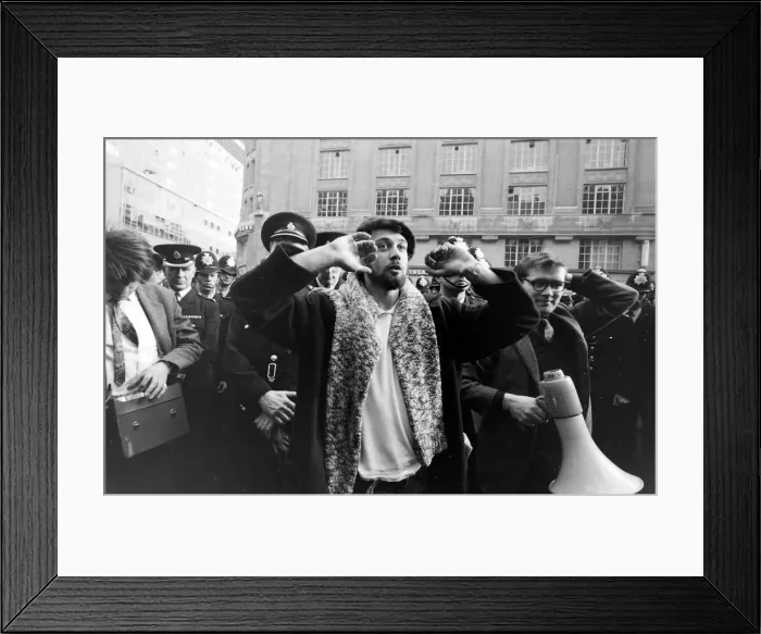 Framed Print : Demonstration in London -- the man in the centre is probably Sid Rawle (1945-2010) Framed Print : Demonstration in London -- the man in the centre is probably Sid Rawle (1945-2010)