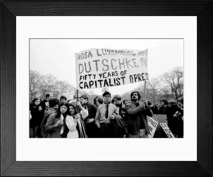 Framed Print : Demonstration in London -- Tariq Ali (b. 1943, centre), writer, journalist and filmmaker Framed Print : Demonstration in London -- Tariq Ali (b. 1943, centre), writer, journalist and filmmaker