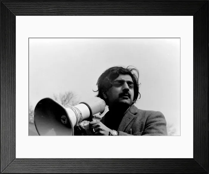 Framed Print : Demonstration in London -- Tariq Ali (b. 1943), writer, journalist and filmmaker Framed Print : Demonstration in London -- Tariq Ali (b. 1943), writer, journalist and filmmaker