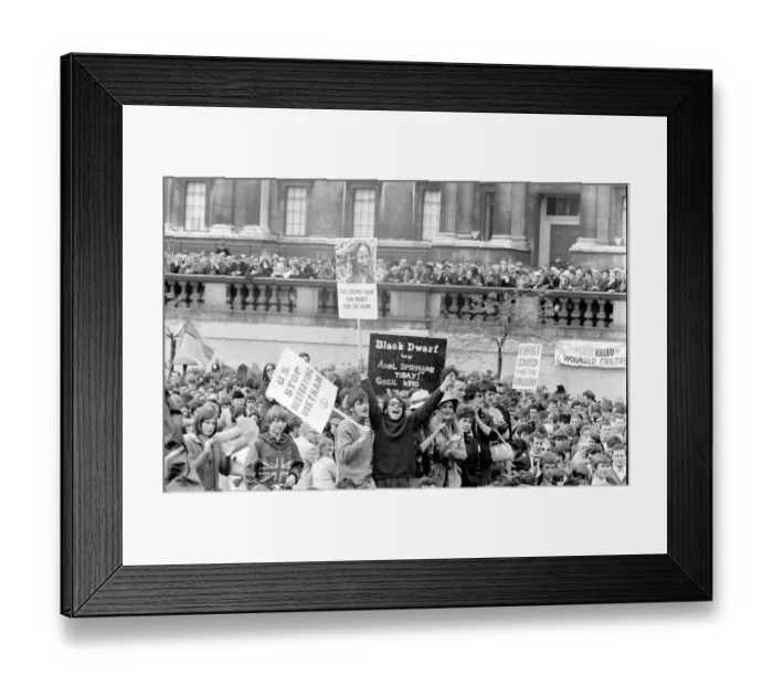 Framed Print : Anti-Vietnam War demonstration in Trafalgar Square, London Framed Print : Anti-Vietnam War demonstration in Trafalgar Square, London
