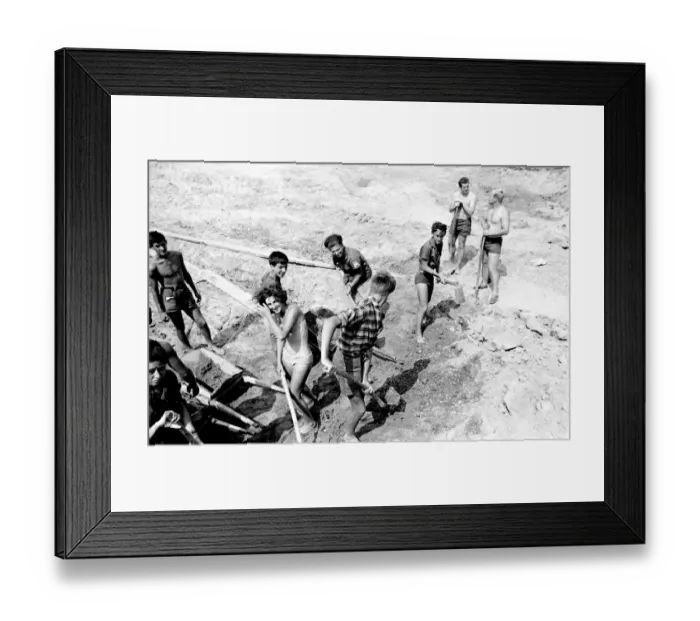 Framed Print : Boys and girls taking part in a Communist Youth labour camp in former Yugoslavia Framed Print : Boys and girls taking part in a Communist Youth labour camp in former Yugoslavia