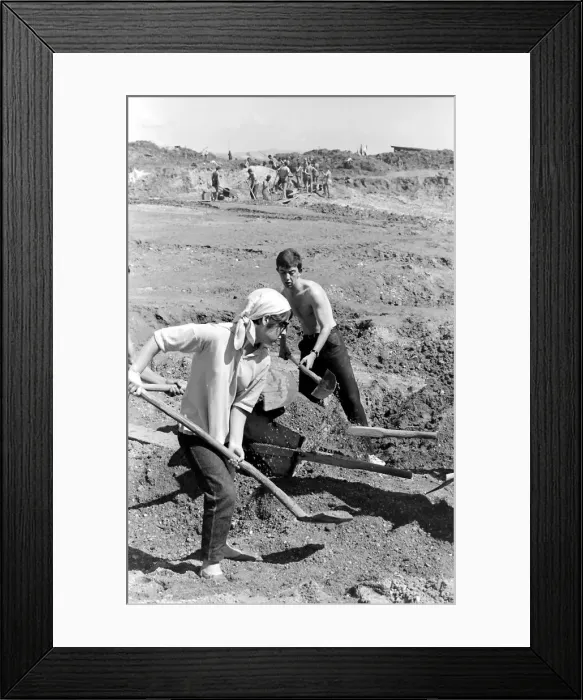 Framed Print : Boys taking part in a Communist Youth labour camp in former Yugoslavia Framed Print : Boys taking part in a Communist Youth labour camp in former Yugoslavia