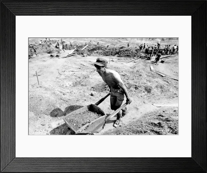 Framed Print : Boy with a wheelbarrow, taking part in a Communist Youth labour camp in former Yugoslavia Framed Print : Boy with a wheelbarrow, taking part in a Communist Youth labour camp in former Yugoslavia