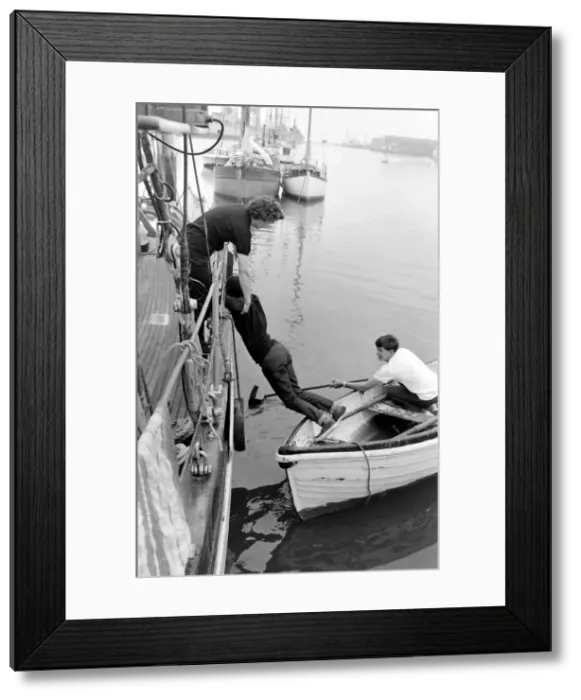 Framed Print : A sailing ship on the water, part of an ocean sailing school Framed Print : A sailing ship on the water, part of an ocean sailing school