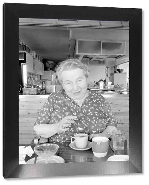 Mrs Cecilia Bochenek (?-1981), founder of the Horder Centre, sitting at a table