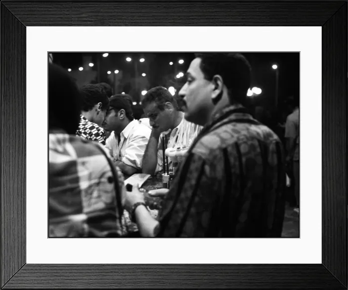 Framed Print : Egyptian men playing cards, Cairo, Egypt. Date: 1980s Framed Print : Egyptian men playing cards, Cairo, Egypt. Date: 1980s