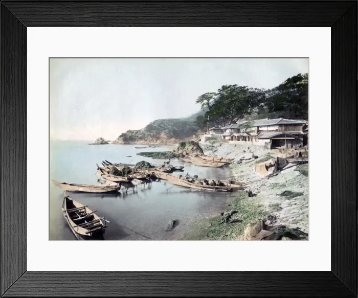 Framed Print : Inland sea Wakayama, Japan circa 1880s. Date: circa 1880s Framed Print : Inland sea Wakayama, Japan circa 1880s. Date: circa 1880s