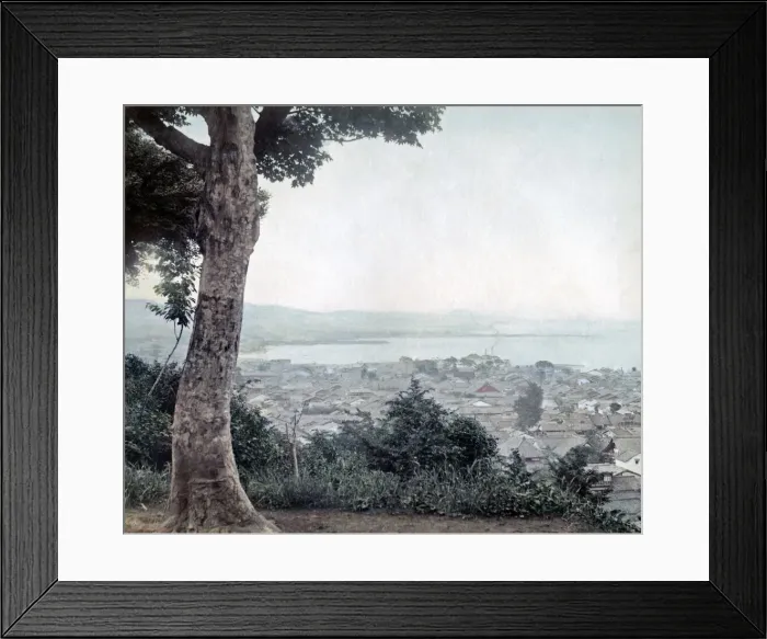 Framed Print : Lake Biwa from Ischiyama Japan circa 1880s. Date: circa 1880s Framed Print : Lake Biwa from Ischiyama Japan circa 1880s. Date: circa 1880s