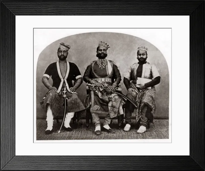 Framed Print : Nawab of Jowrah and his nephews, India 1860s. Date: 1860s Framed Print : Nawab of Jowrah and his nephews, India 1860s. Date: 1860s