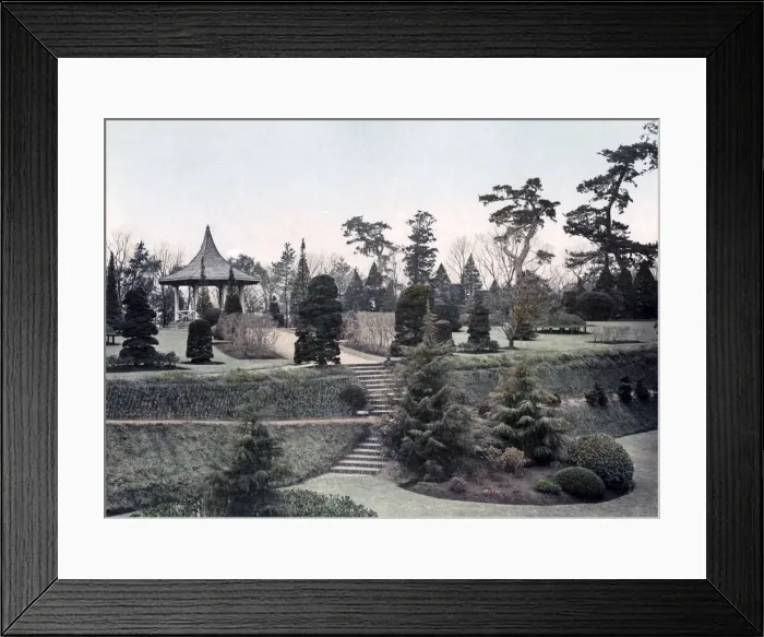 Framed Print : Bluff gardens Yokohama, Japan 1880s. Date: 1880s Framed Print : Bluff gardens Yokohama, Japan 1880s. Date: 1880s