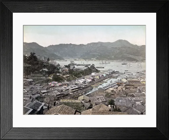 Framed Print : Oura, Nagasaki, Japan circa 1880s. Date: circa 1880s Framed Print : Oura, Nagasaki, Japan circa 1880s. Date: circa 1880s