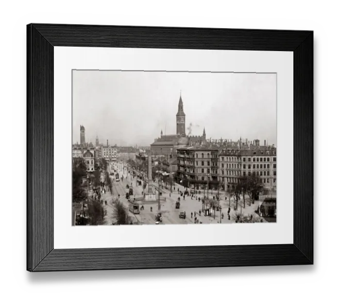 Framed Print : Copenhagen, Denmark, circa 1890. Date: circa 1890 Framed Print : Copenhagen, Denmark, circa 1890. Date: circa 1890