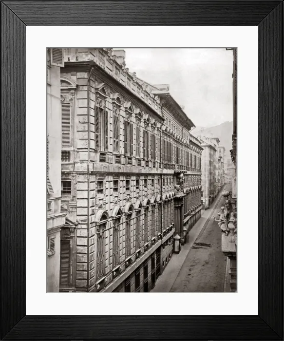 Framed Print : Palazzo Reale, Genoa, Italy circa 1880s. Date: circa 1880s Framed Print : Palazzo Reale, Genoa, Italy circa 1880s. Date: circa 1880s
