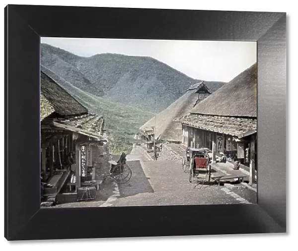 Wada Toge, Japan, circa 1880s - Location is now a ski resort. Date: circa 1880s