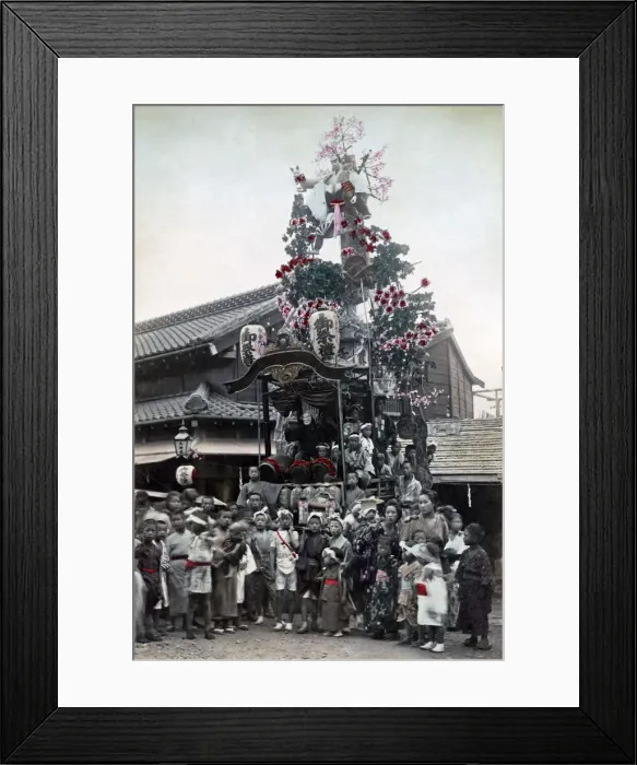 Framed Print : A dashi, Japan, circa 1880s - A dashi, or decorated car for a religious ceremony Date Framed Print : A dashi, Japan, circa 1880s - A dashi, or decorated car for a religious ceremony Date