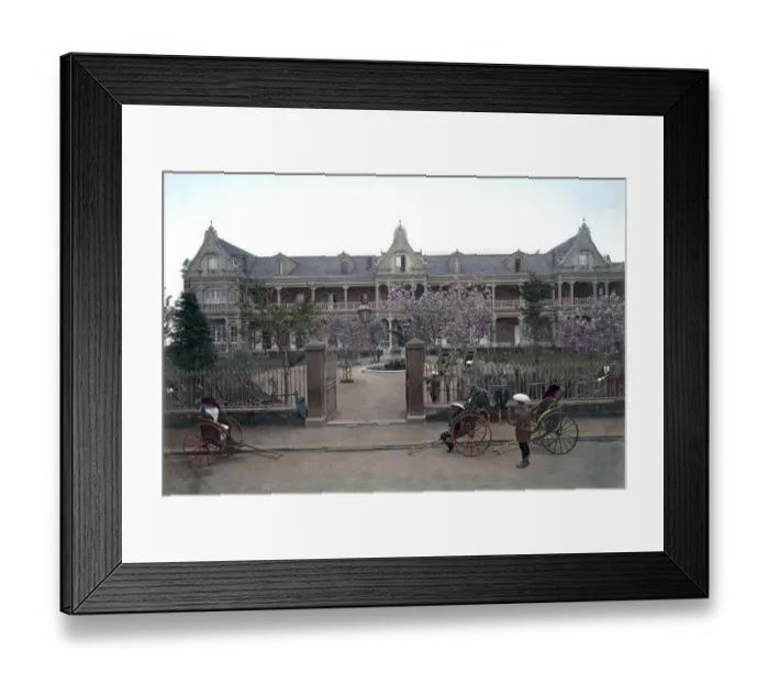 Framed Print : Grand Hotel, Yokohama, Japan circa 1880s. Date: circa 1880s Framed Print : Grand Hotel, Yokohama, Japan circa 1880s. Date: circa 1880s