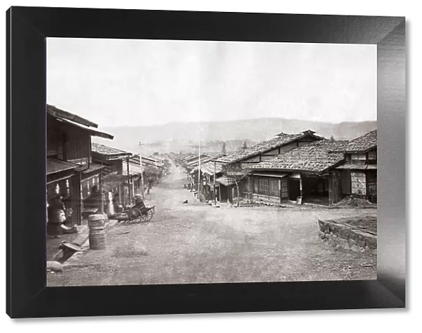 Street scene, Japan, circa 1870s. Date: circa 1870s