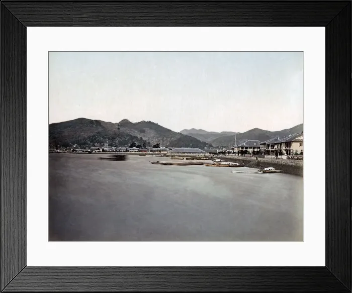 Framed Print : Kobe Bund, Japan, circa 1880s. Date: circa 1880s Framed Print : Kobe Bund, Japan, circa 1880s. Date: circa 1880s