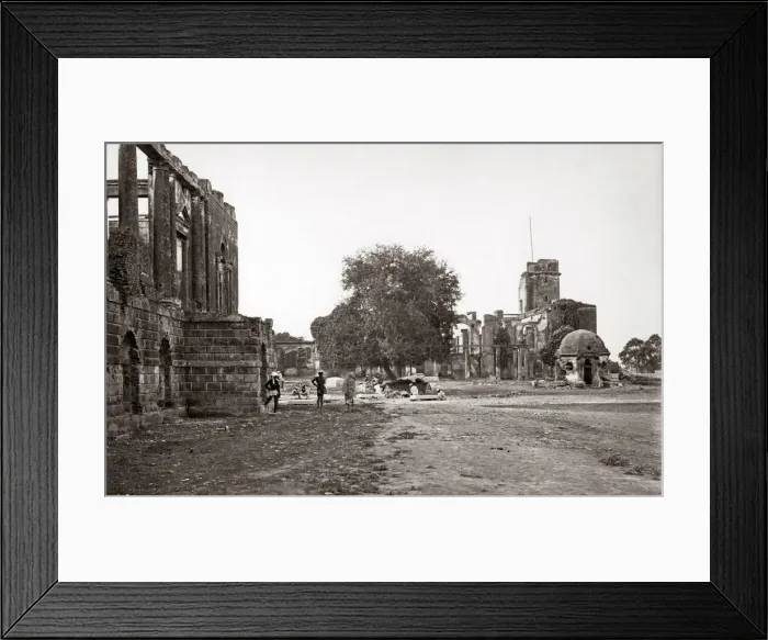 Framed Print : Residency and Banqueting Hall, Lucknow, India, 1860s (Samuel Bourne). Date: 1860s