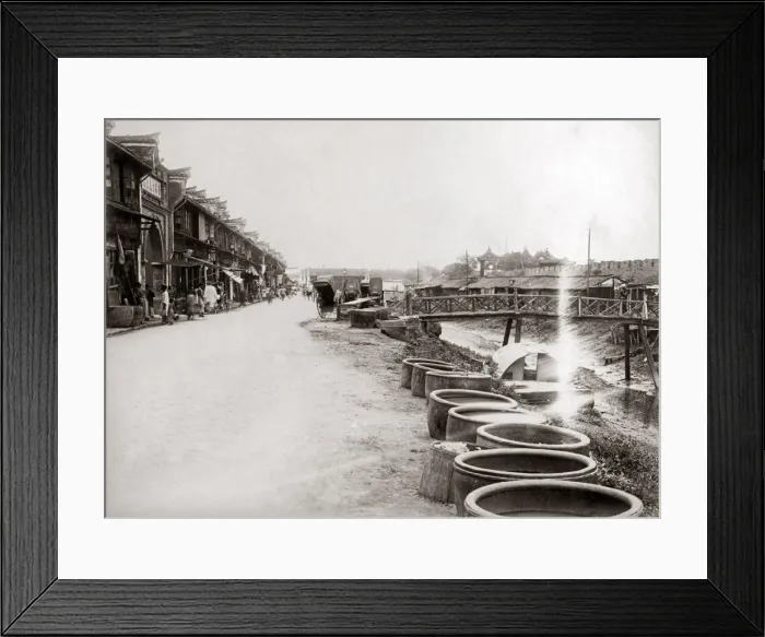 Framed Print : Chinese street scene, China, circa 1890. Date: circa 1890 Framed Print : Chinese street scene, China, circa 1890. Date: circa 1890