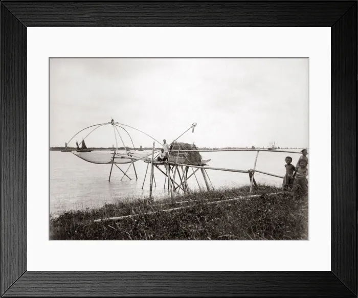 Framed Print : Chinese fishermen, China, circa 1890. Date: circa 1890 Framed Print : Chinese fishermen, China, circa 1890. Date: circa 1890