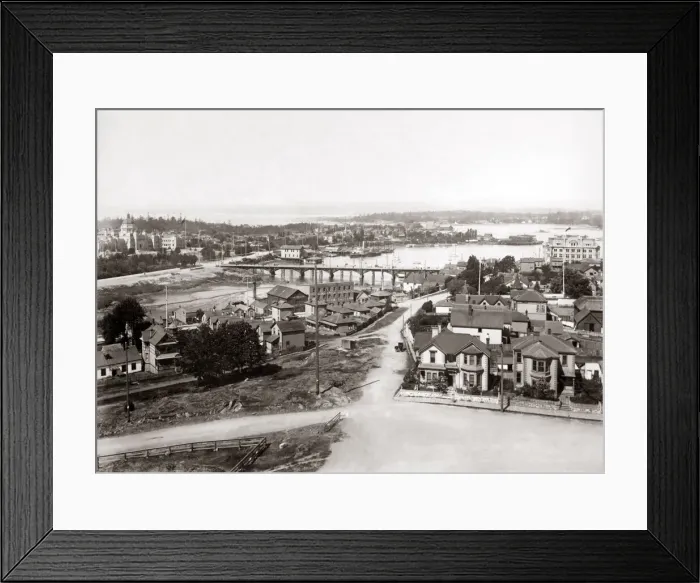 Framed Print : View of Victoria, British Columbia, Canada, circa 1890. Date: circa 1890 Framed Print : View of Victoria, British Columbia, Canada, circa 1890. Date: circa 1890