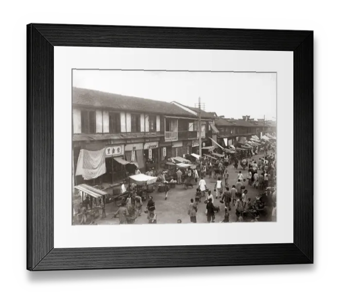 Framed Print : Tea house, Shanghai, China, circa 1880s. Date: circa 1880s Framed Print : Tea house, Shanghai, China, circa 1880s. Date: circa 1880s