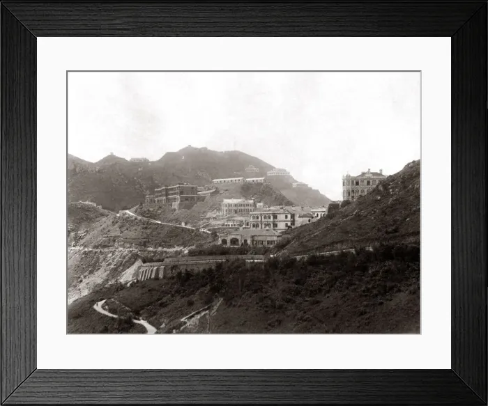 Framed Print : Houses on the Peak, Hong Kong, circa 1890s. Date: circa 1890s Framed Print : Houses on the Peak, Hong Kong, circa 1890s. Date: circa 1890s