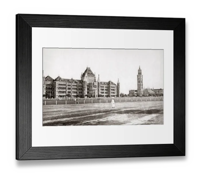 Framed Print : Bombay (Mumbai) circa 1870 - View from Churchgate (now Veer Nariman Street) Framed Print : Bombay (Mumbai) circa 1870 - View from Churchgate (now Veer Nariman Street)