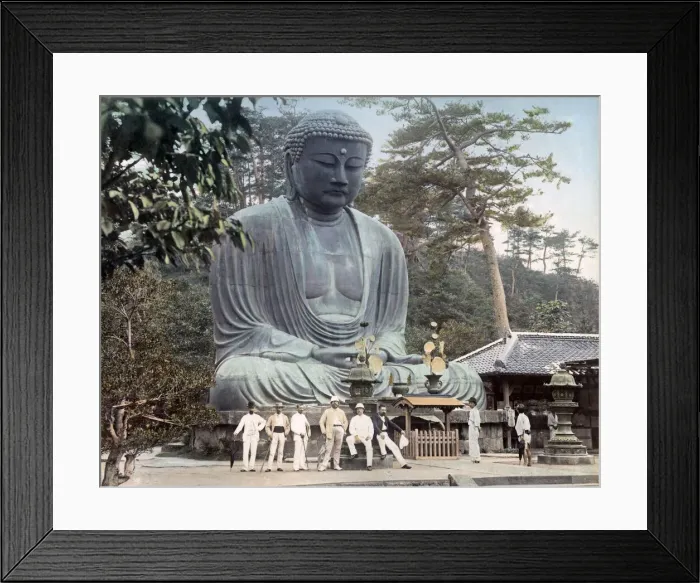 Framed Print : Daibutsu, statue of Buddha, Kamakura, Japan, circa 1890s. Date: circa 1890s Framed Print : Daibutsu, statue of Buddha, Kamakura, Japan, circa 1890s. Date: circa 1890s