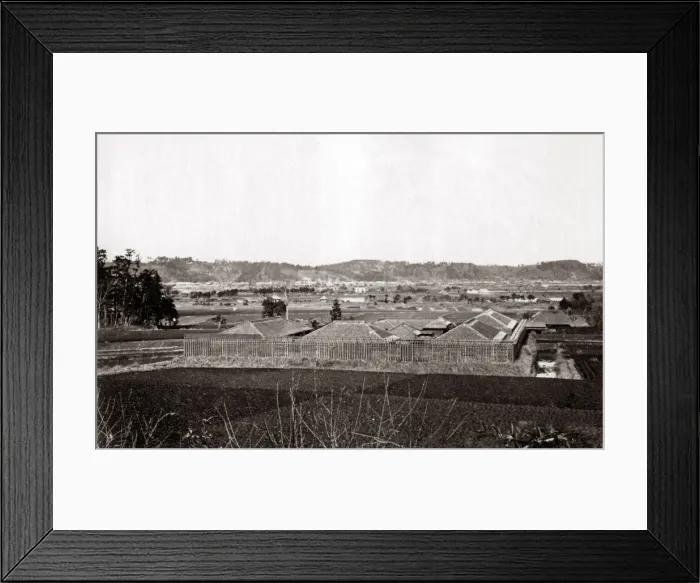 Framed Print : Prison, Tobe, Japan, 1870s. Date: 1870s Framed Print : Prison, Tobe, Japan, 1870s. Date: 1870s