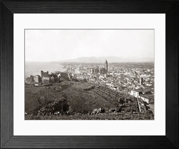 Framed Print : Malaga, Spain, circa 1890. Date: circa 1890 Framed Print : Malaga, Spain, circa 1890. Date: circa 1890