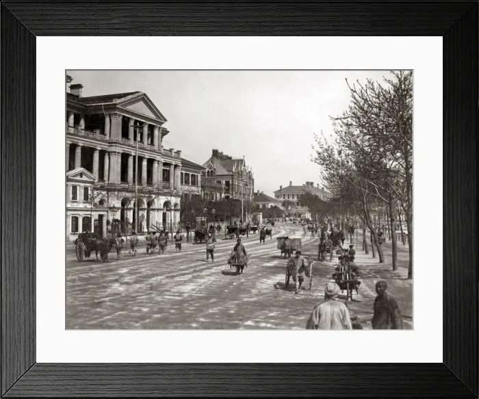 Framed Print : The Bund, Shanghai, China circa 1880s. Date: circa 1880s