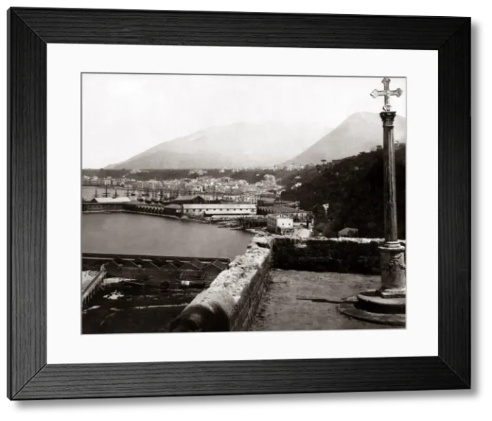Framed Print : Castellammare di Stabia, Italy, circa 1880s. Date: circa 1880s Framed Print : Castellammare di Stabia, Italy, circa 1880s. Date: circa 1880s