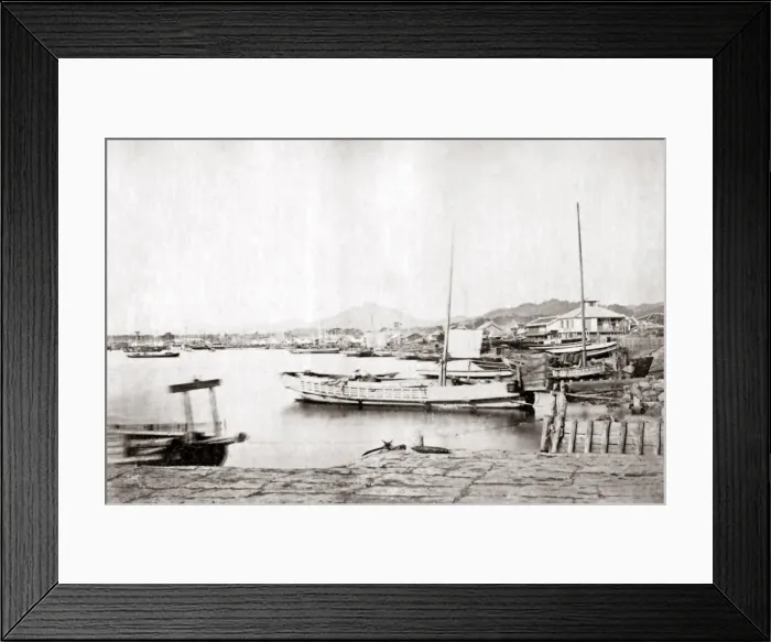 Framed Print : Hyogo, Japan, 1870s, now part of Kobe. Date: 1870s Framed Print : Hyogo, Japan, 1870s, now part of Kobe. Date: 1870s