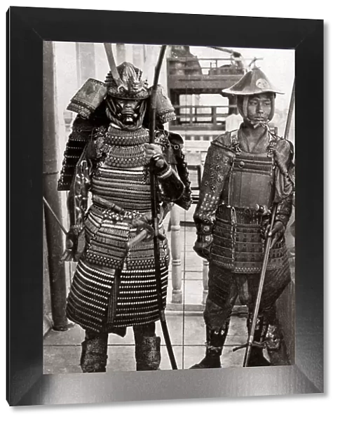 Japanese soldiers, circa 1870s Japan. Date: circa 1870s