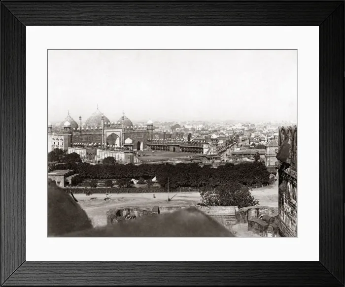Framed Print : Jama Masjid or Pearl Mosque, Agra, India, circa 1890. Date: circa 1890 Framed Print : Jama Masjid or Pearl Mosque, Agra, India, circa 1890. Date: circa 1890