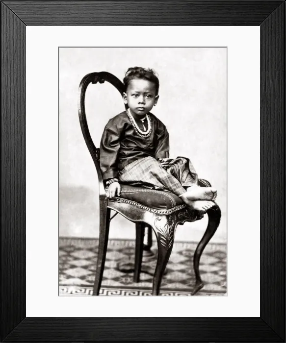 Framed Print : Small Malay child, circa 1880s. Date: circa 1880s Framed Print : Small Malay child, circa 1880s. Date: circa 1880s