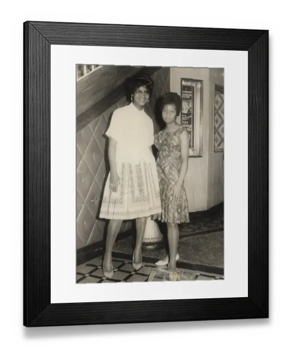 Framed Print : Nottingham. Esmel May Woma - right of picture and friend - Sherwood Rooms Framed Print : Nottingham. Esmel May Woma - right of picture and friend - Sherwood Rooms