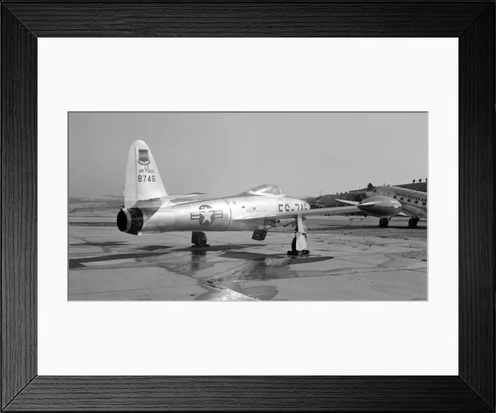 Framed Print : United States Air Force Republic F-84D Thunderjet Framed Print : United States Air Force Republic F-84D Thunderjet