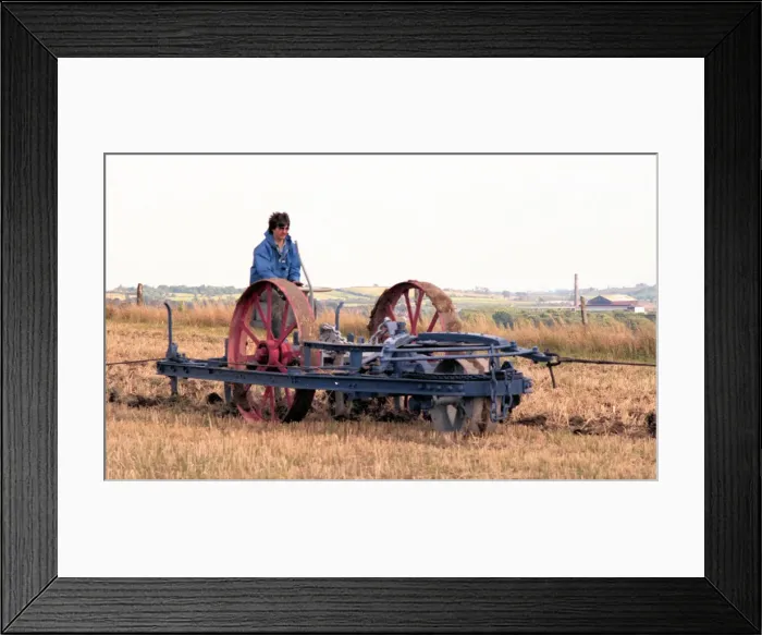 Framed Print : Plough for a Fowler Ploughing Engine combo in action Framed Print : Plough for a Fowler Ploughing Engine combo in action