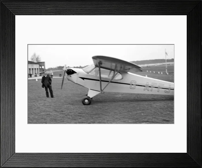 Framed Print : Piper J-3 Cub G-AFFJ with the Everell single-blade propeller Framed Print : Piper J-3 Cub G-AFFJ with the Everell single-blade propeller