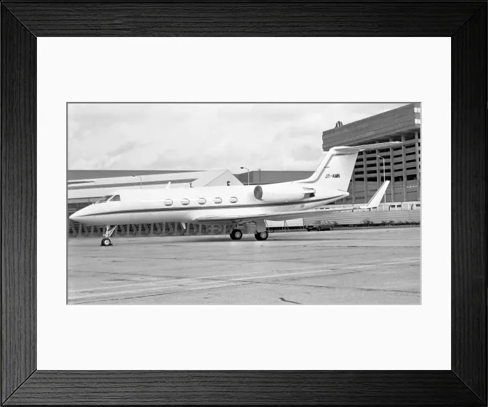 Framed Print : Gulfstream Aerospace Gulfstream III JY-AMN Framed Print : Gulfstream Aerospace Gulfstream III JY-AMN