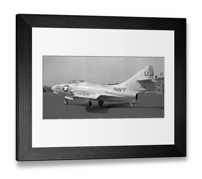 Framed Print : United States Navy - Grumman F9F-6 Cougar 128258 Framed Print : United States Navy - Grumman F9F-6 Cougar 128258